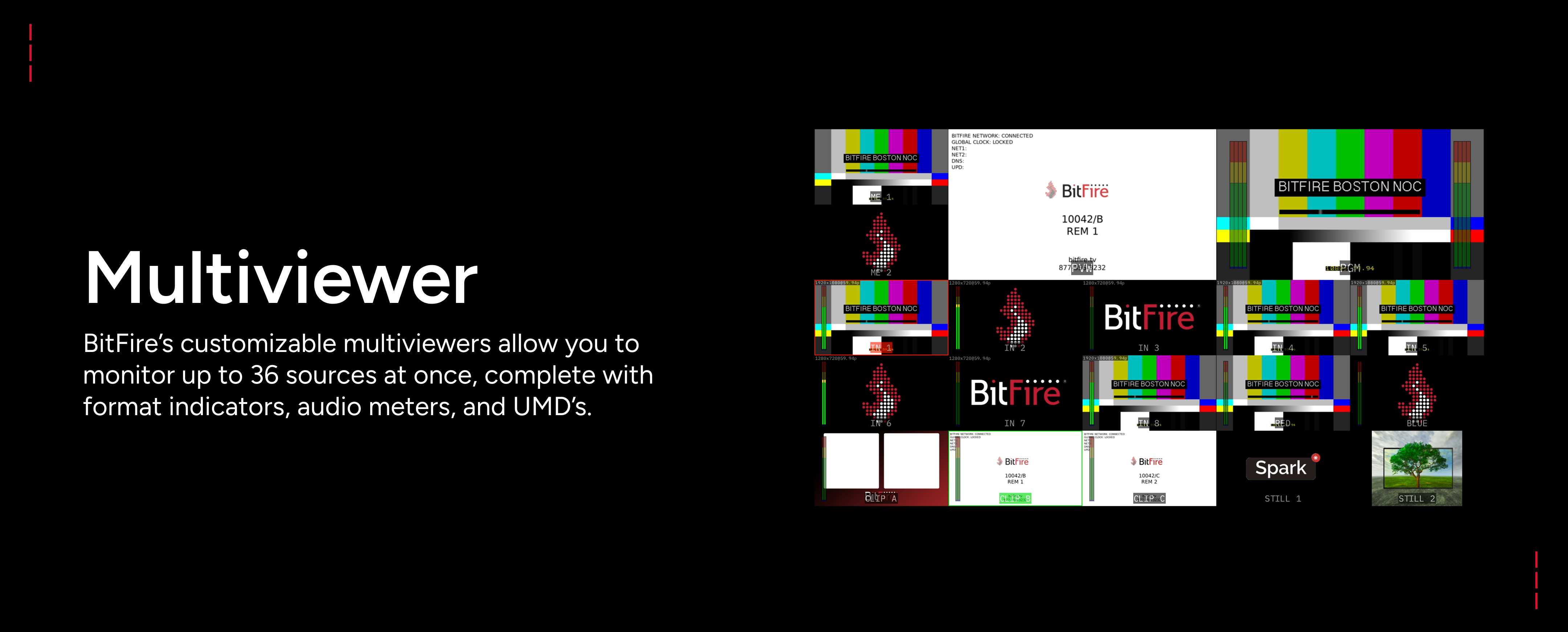 BitFire Spark Production Environment virtual production tools displayed on laptop