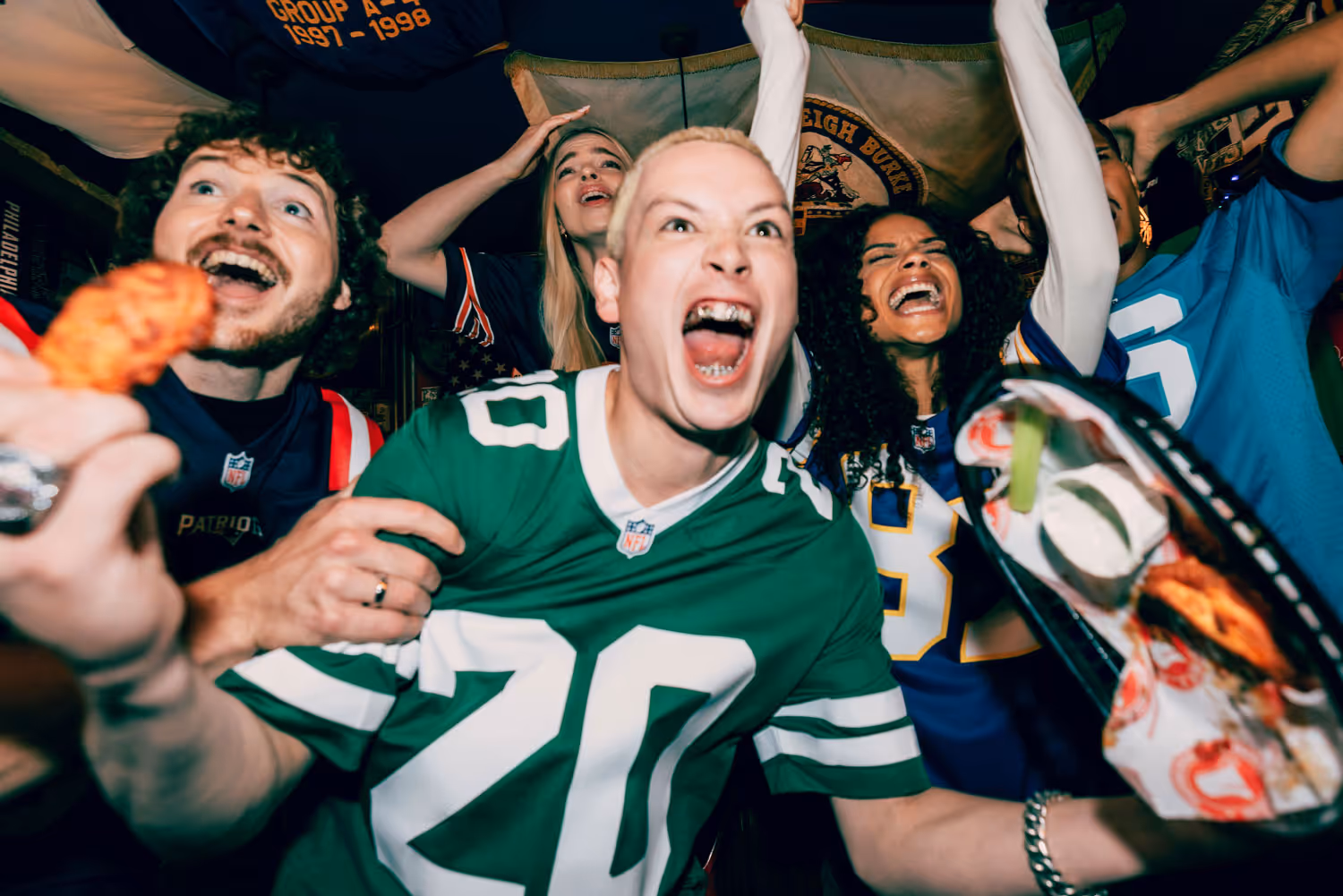 Father and son at a baseball game