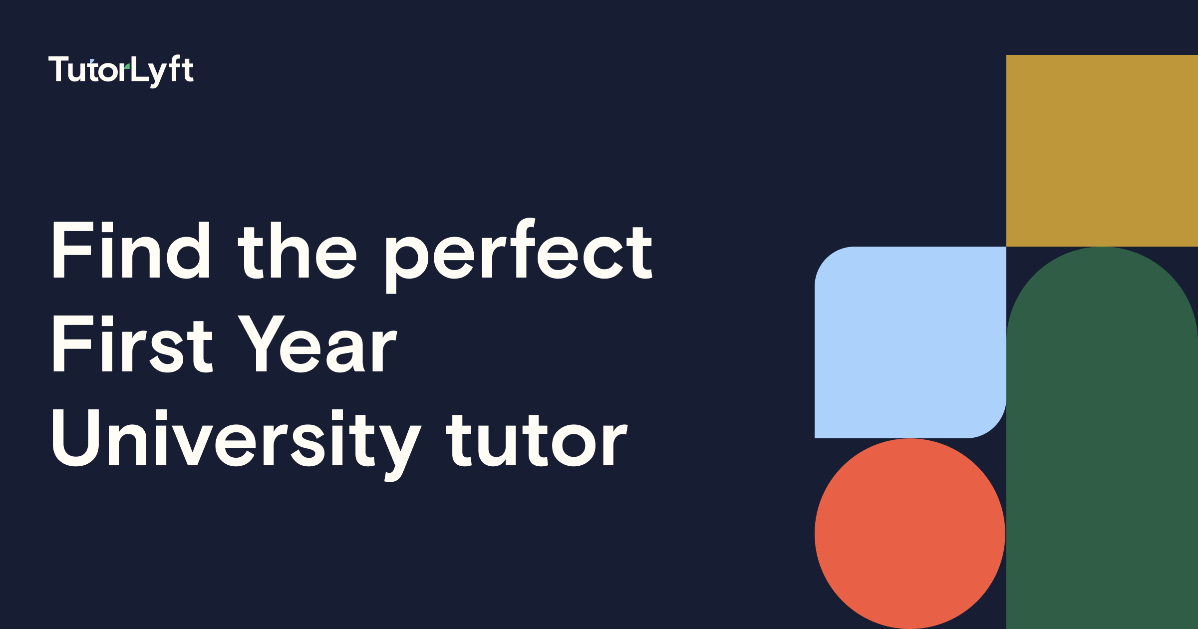 First Year University Tutor | No Contracts or Subscriptions