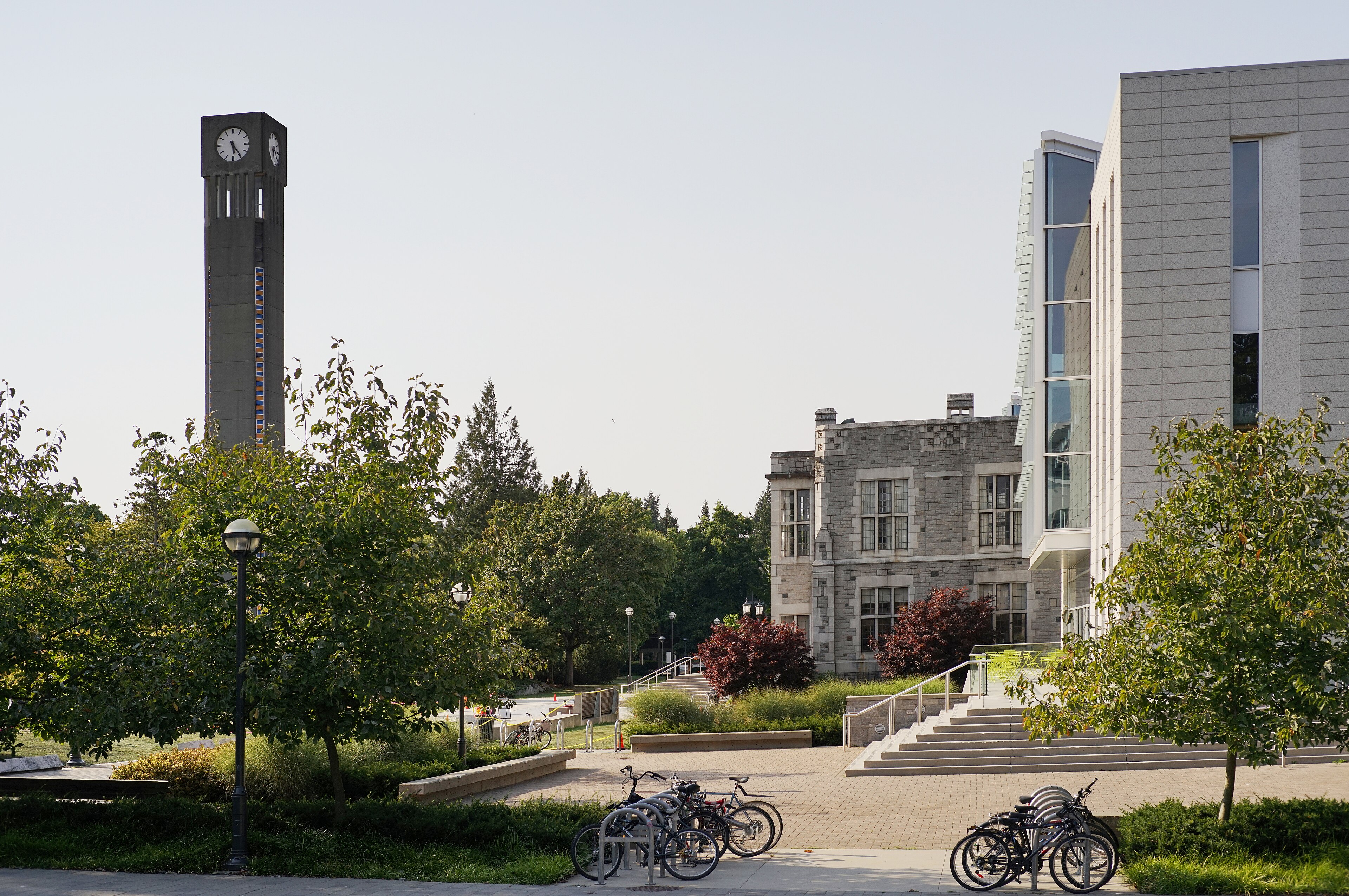 UBC clock tower and Irving K. Barber Learning Centre