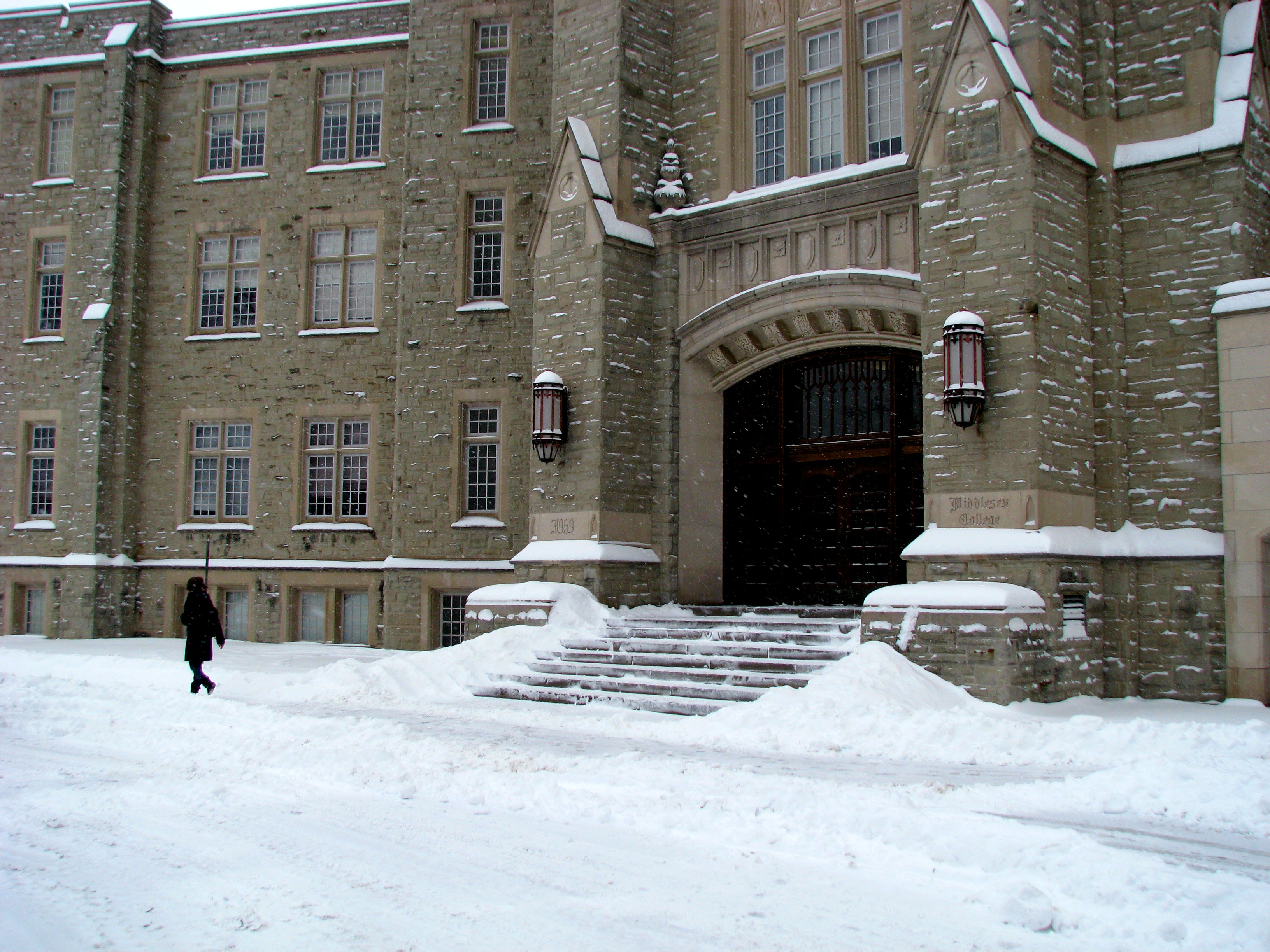 Middlesex College in winter, Western University