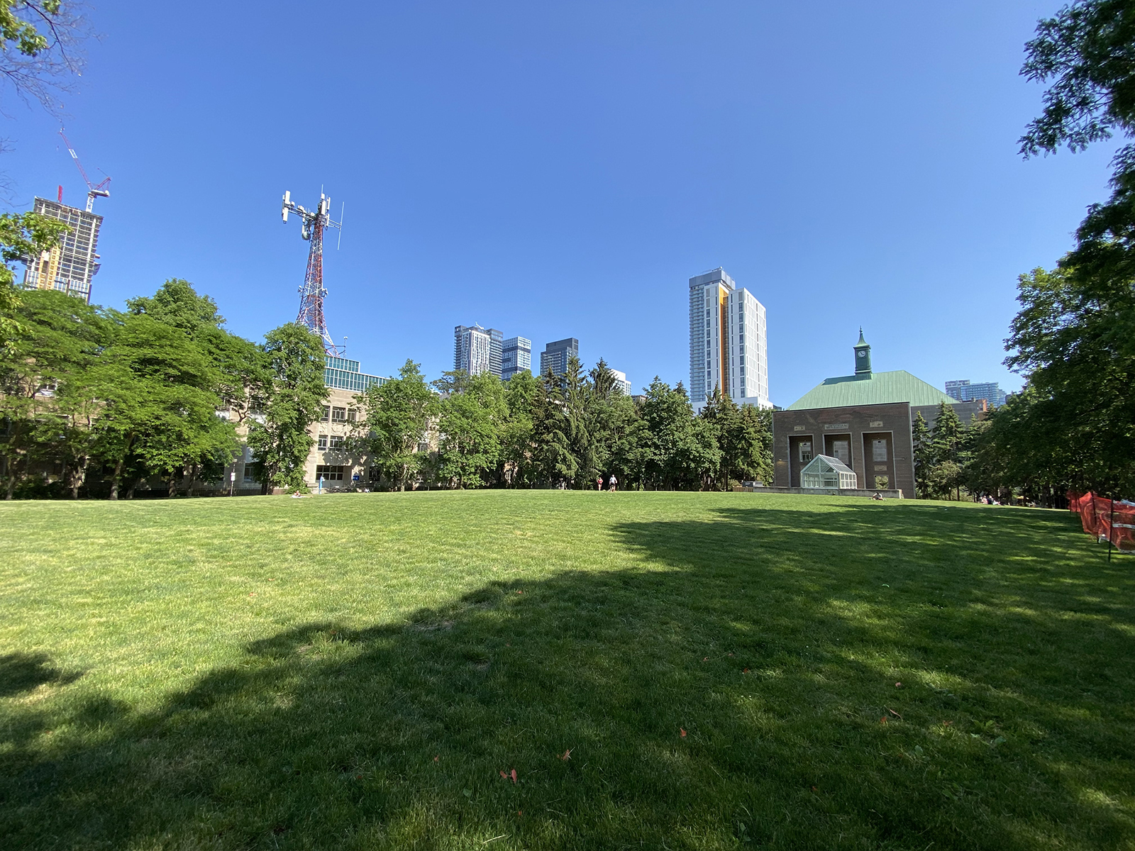Kerr Hall quad lawn in summer, Toronto Metropolitan University
