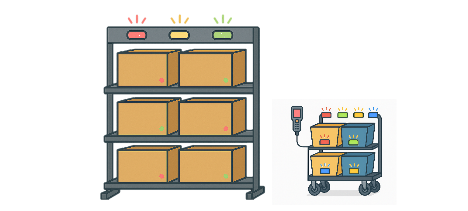 спеціальні стелажі для кластерного комплектування