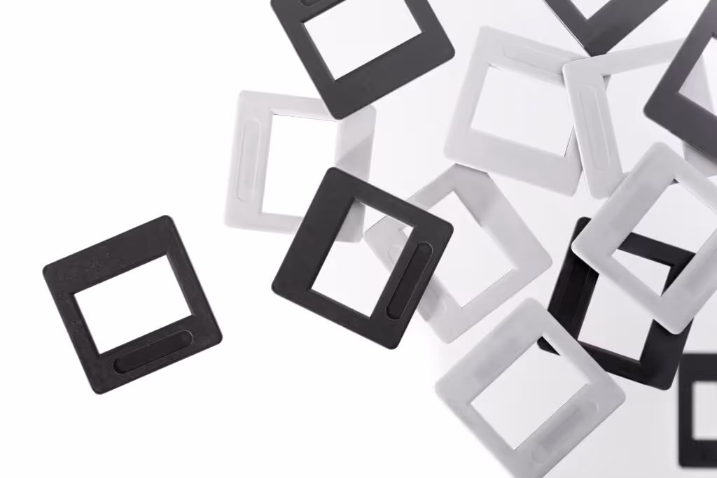 Slide presentation - black and white empty slides