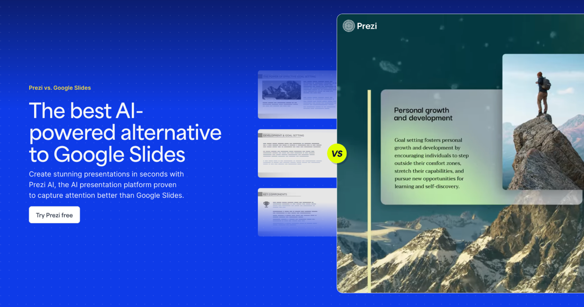 The best alternative to Google Slides: Prezi