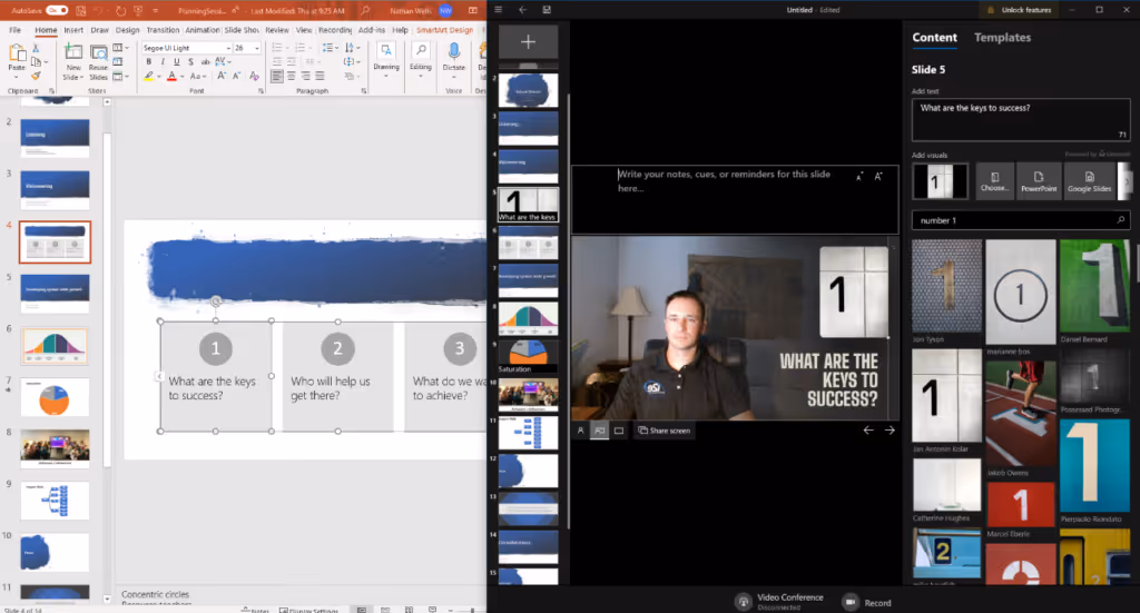 editing slides for Prezi Video