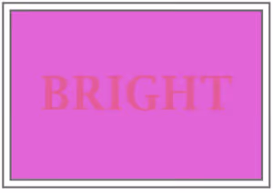 bright text on bright background