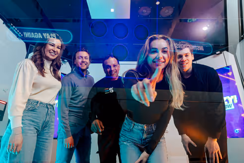 xCube interactieve game-ervaring bij Hollywood Entertainment Center.