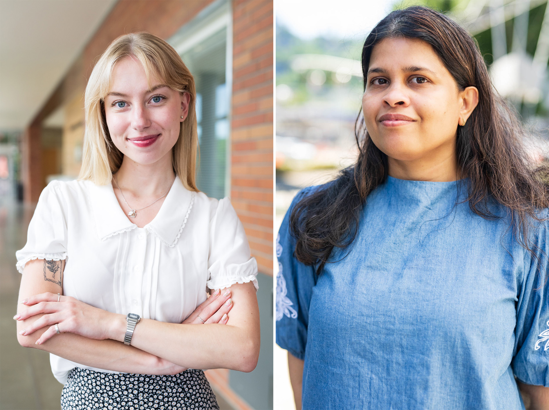 two young leaders pose for headshots