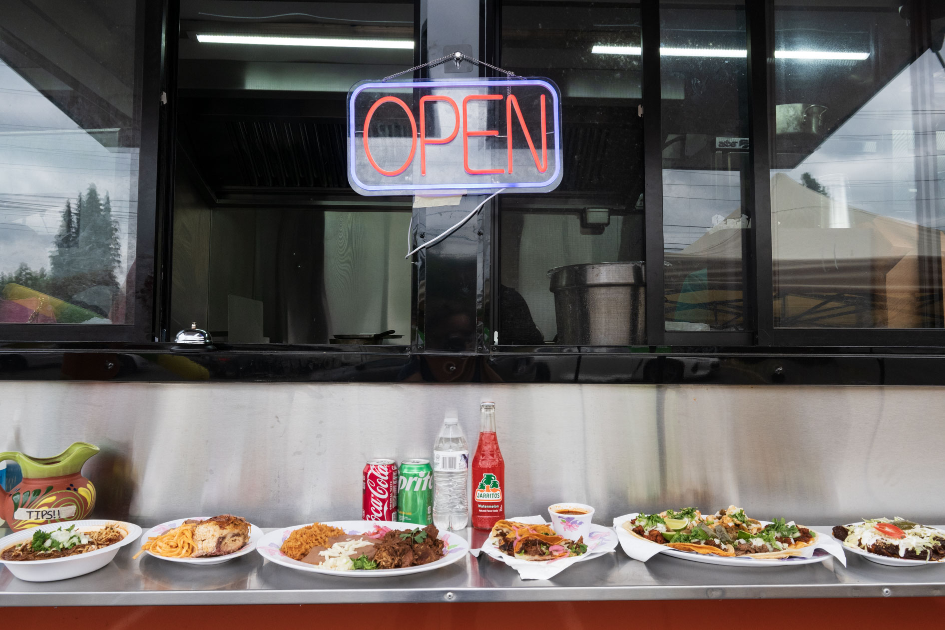 the front of a Mexican food cart in SE Portland