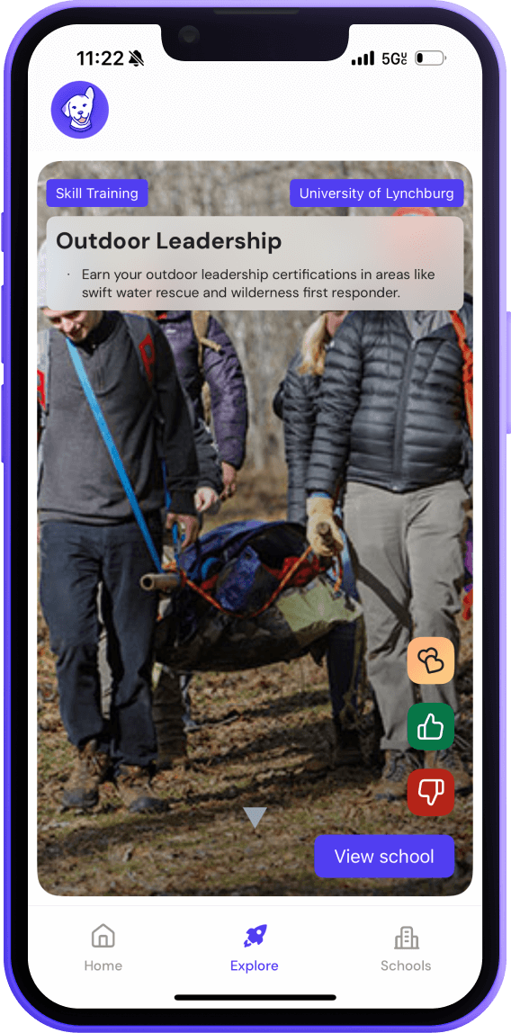 Loper app phone screen displaying an example of a sponsored placement