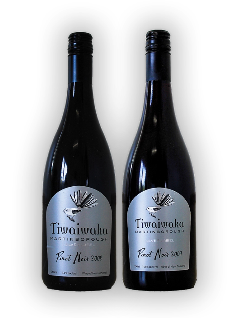Tiwaiwaka Library Release: 2008 & 2009 Pinot Noir 2 Pack