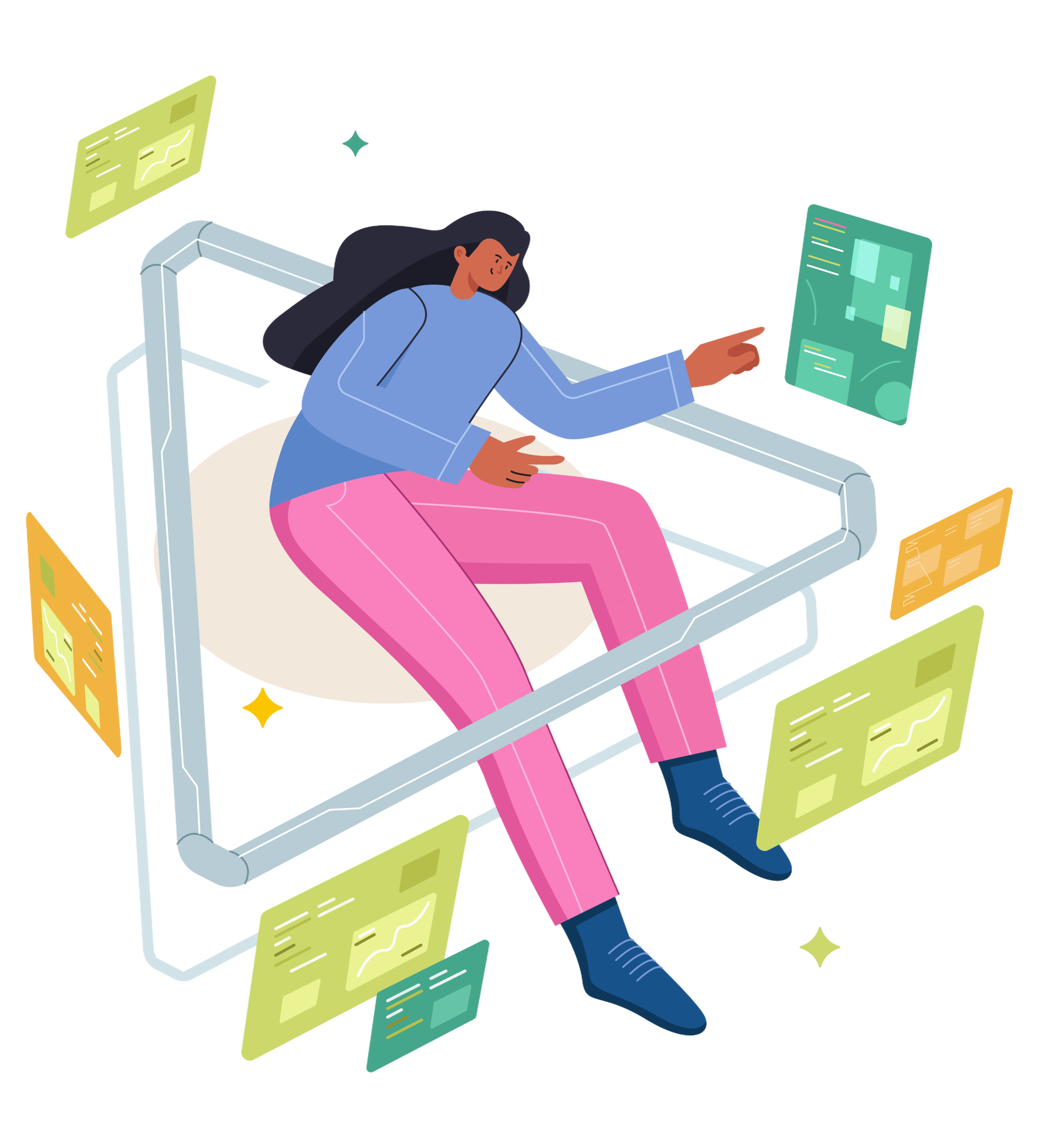 woman sending an email