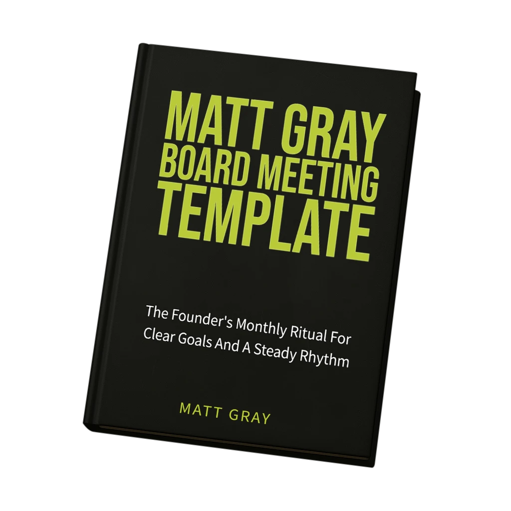 Matt Gray Board Meeting Template
