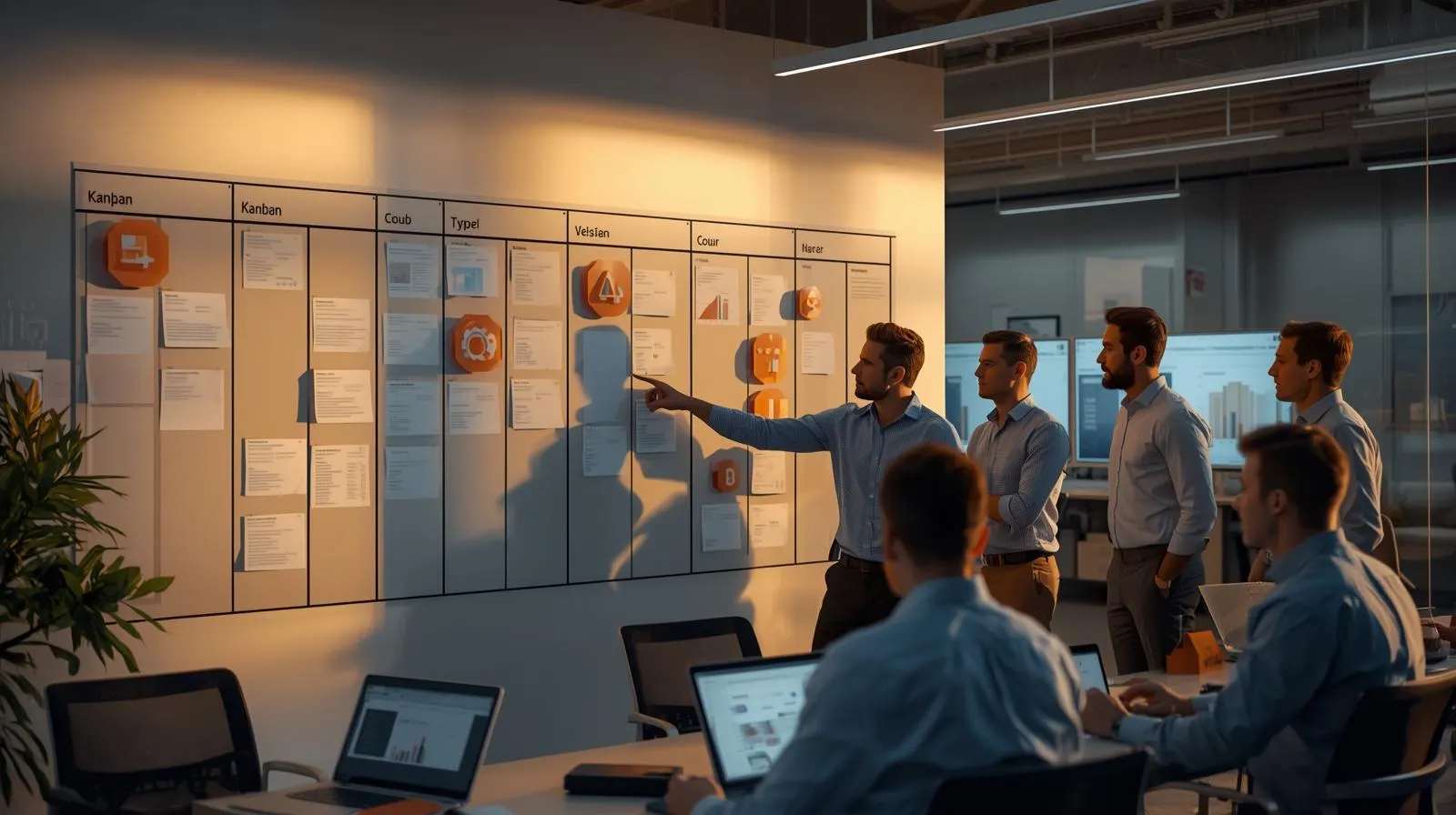 Kanban board integrated with ERP tools for digital transformation