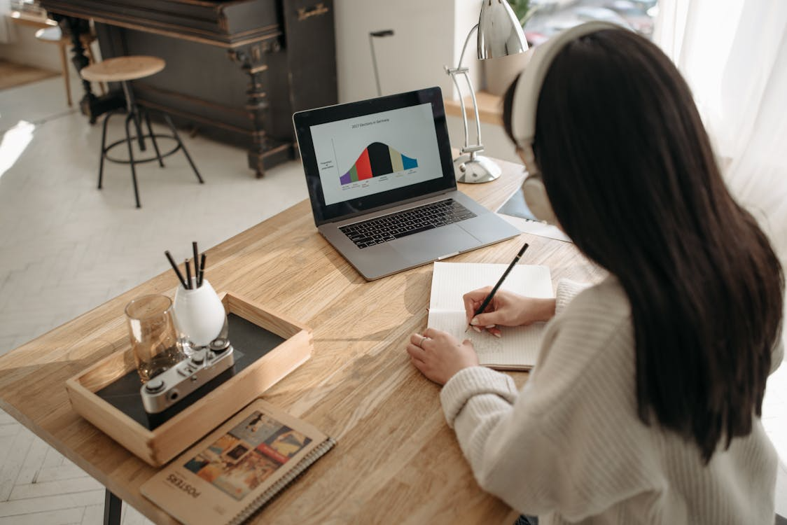 self-employed person laptop