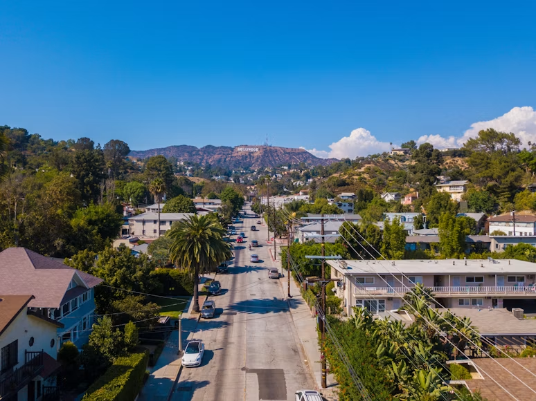 Southern California homes and neighborhood street