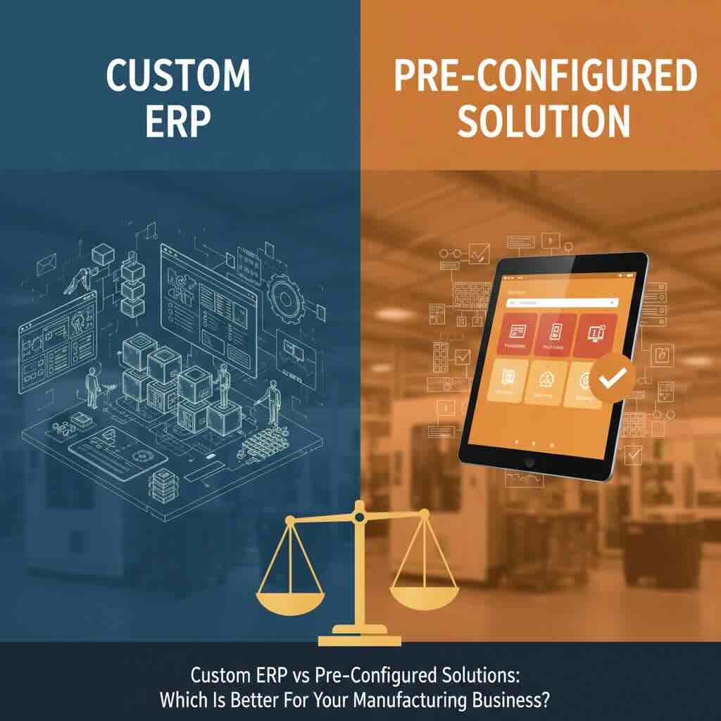 Custom ERP vs Pre-Configured Solutions: Which Is Better For Your Manufacturing Business?