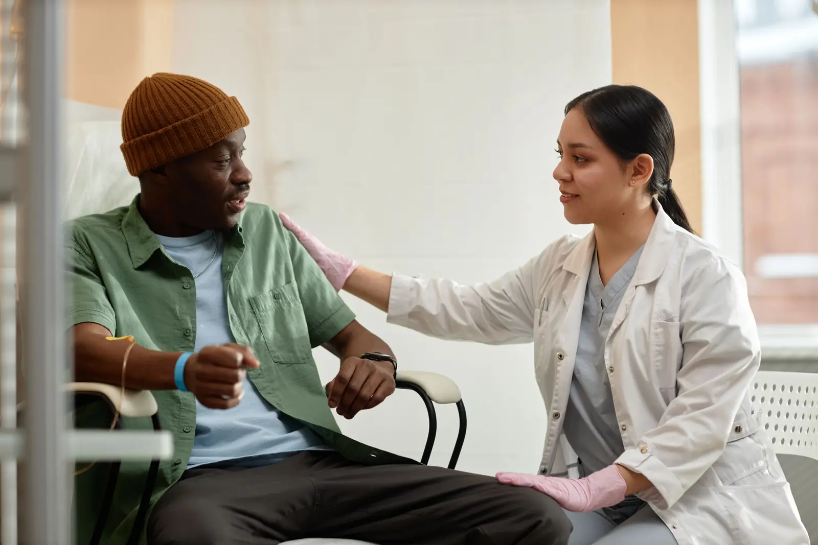 Doctor with patient