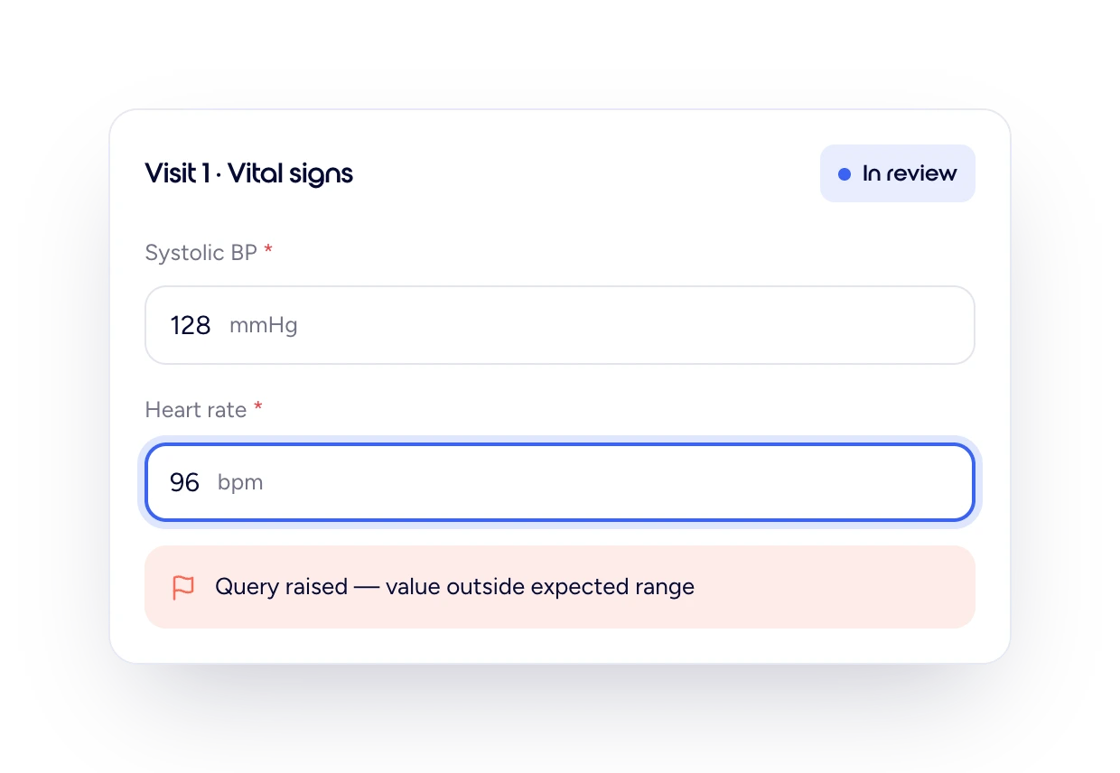 eCRF form builder