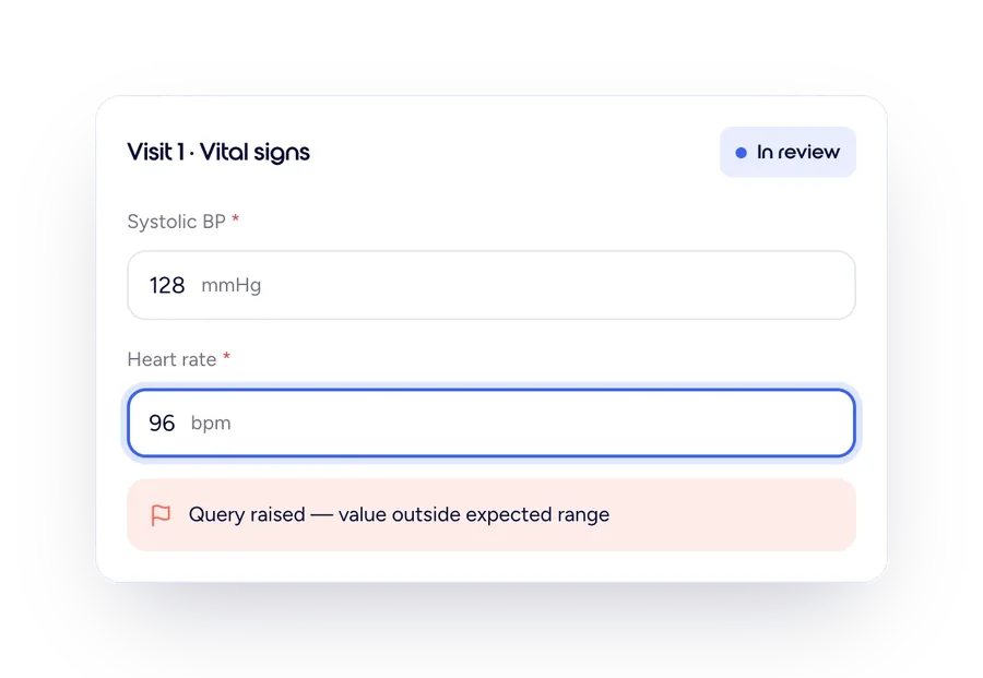 eCRF form builder