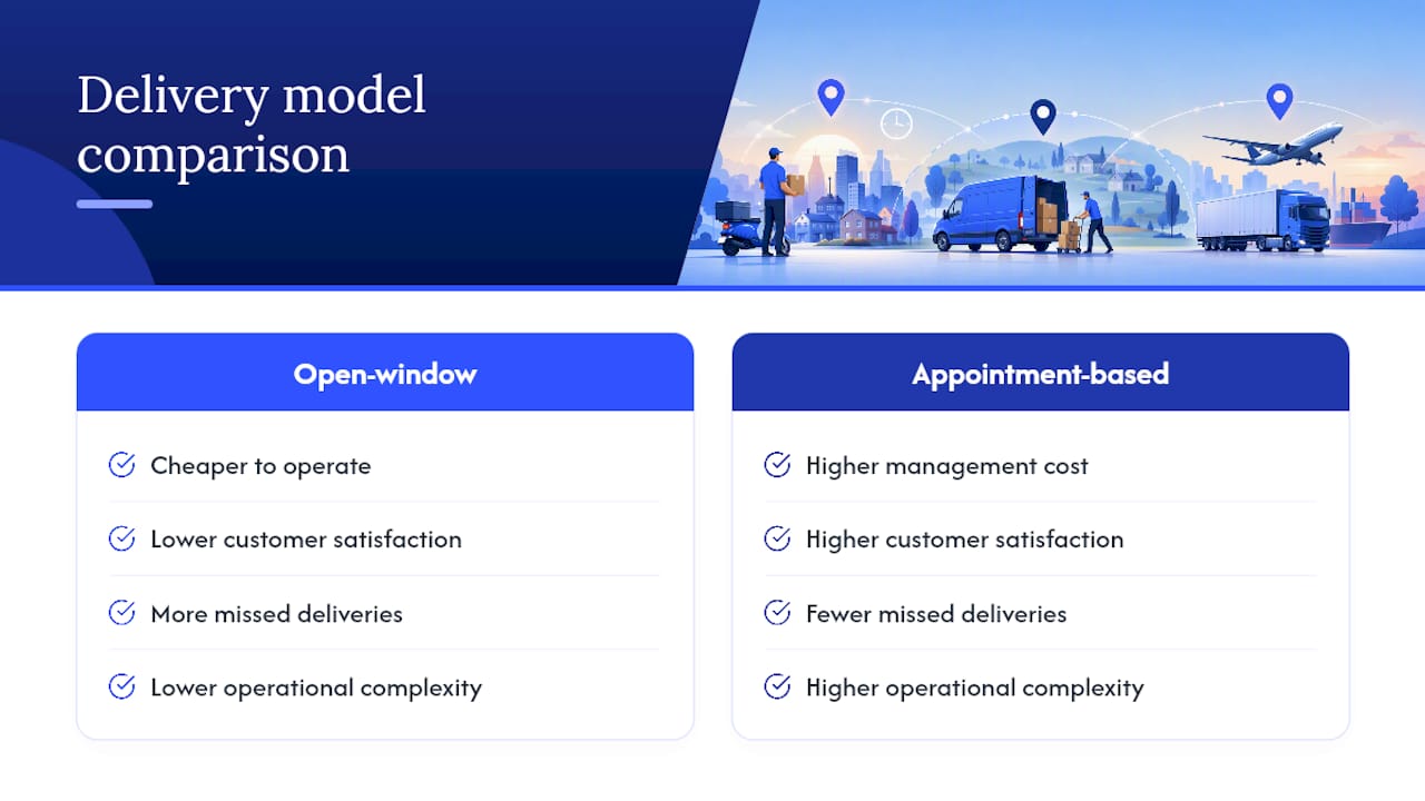 Comparison of delivery window models