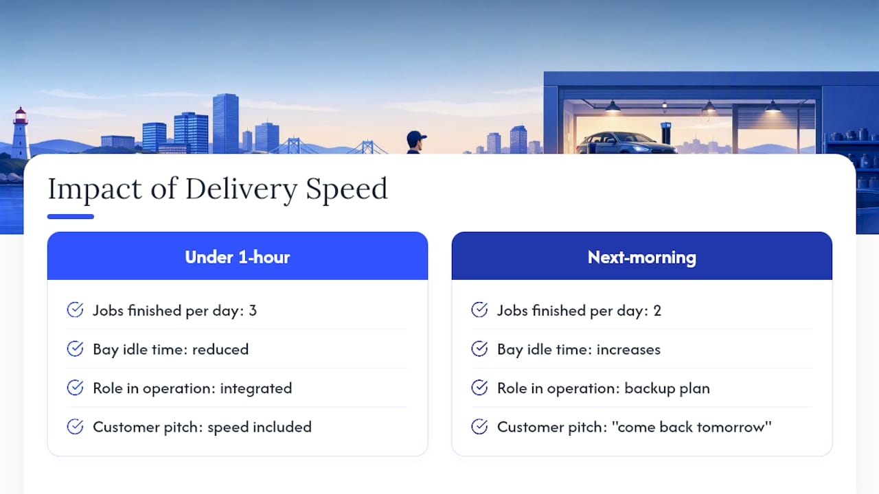 An Operator's View on What Fast Parts Delivery Actually Changes — overview diagram