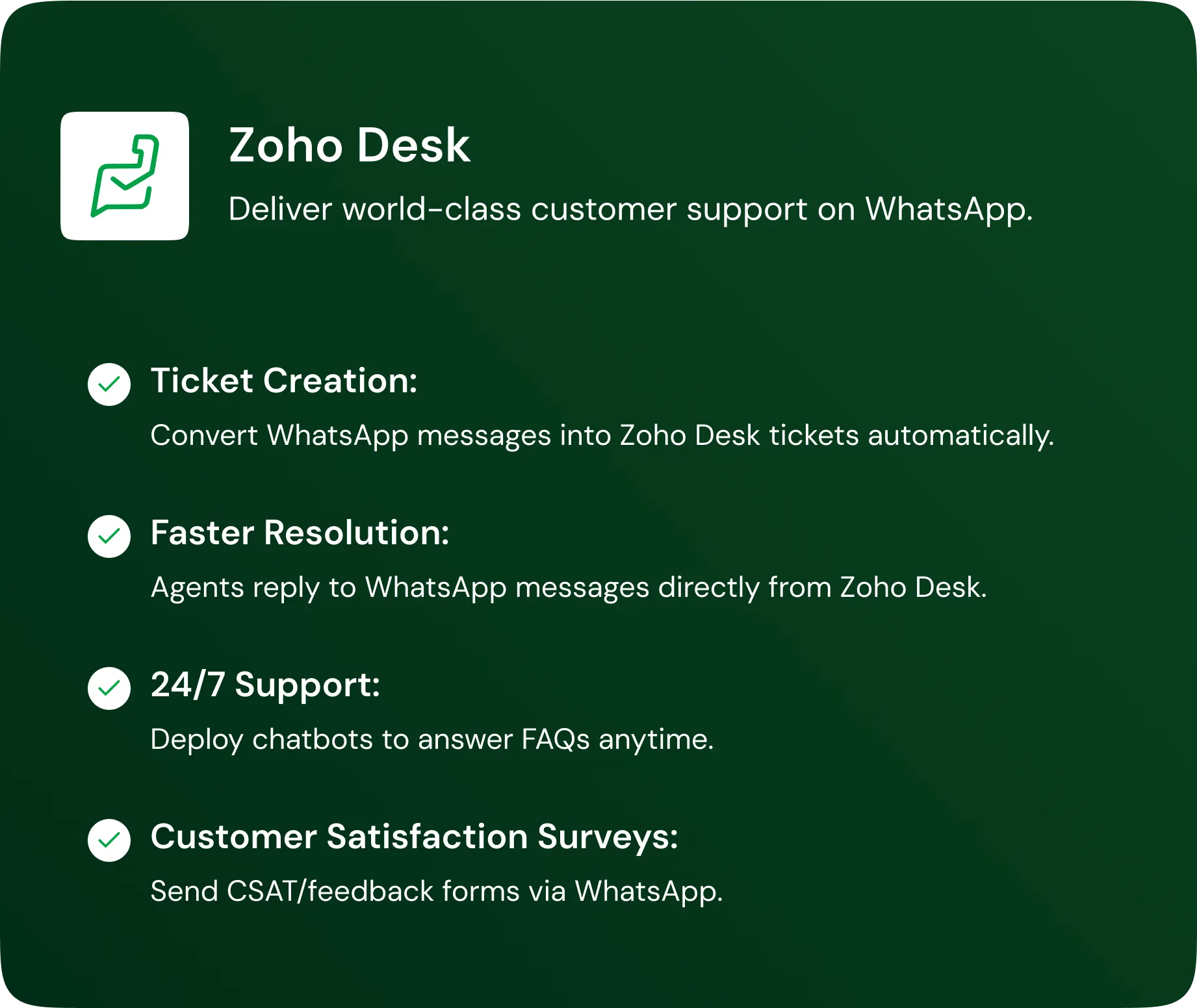 Zoho desk