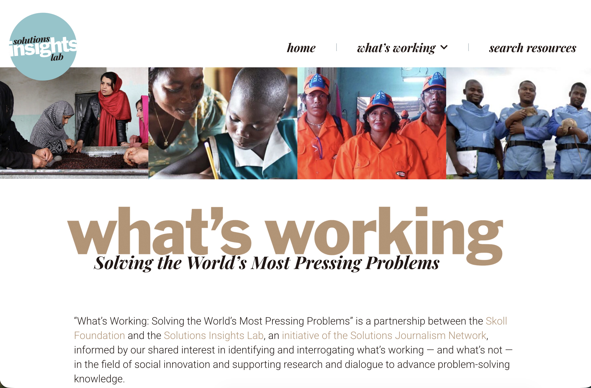 What's Working project screenshot