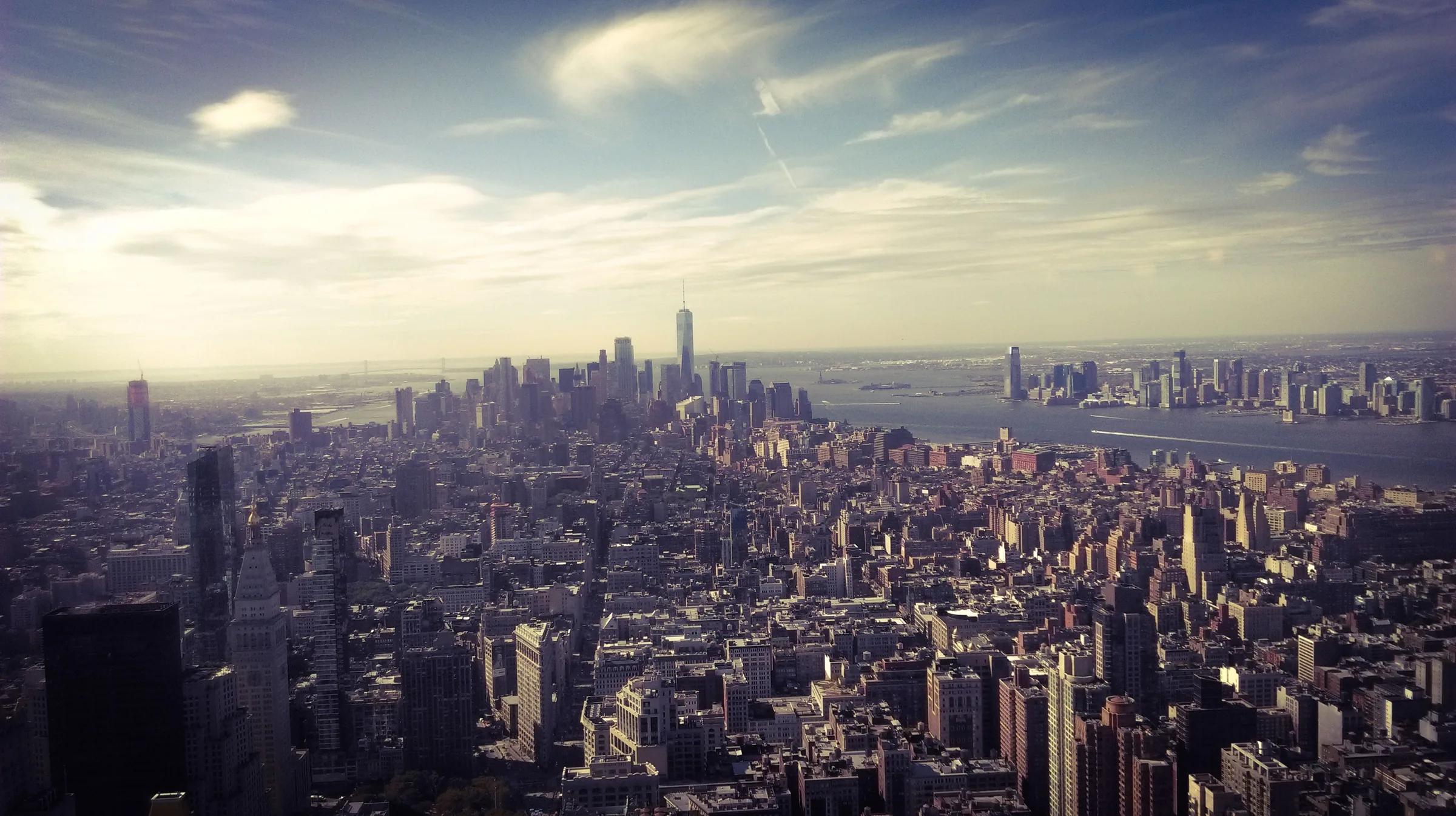 New York skyline from above
