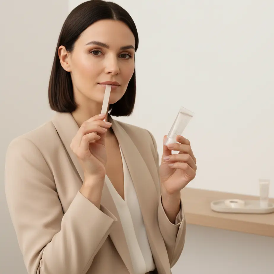 Lip lift ali polnila? Diskreten fokus na zgornji ustnici in filtru z nežnim namigom smeri dviga za lažjo odločitev in realno časovnico okrevanja.