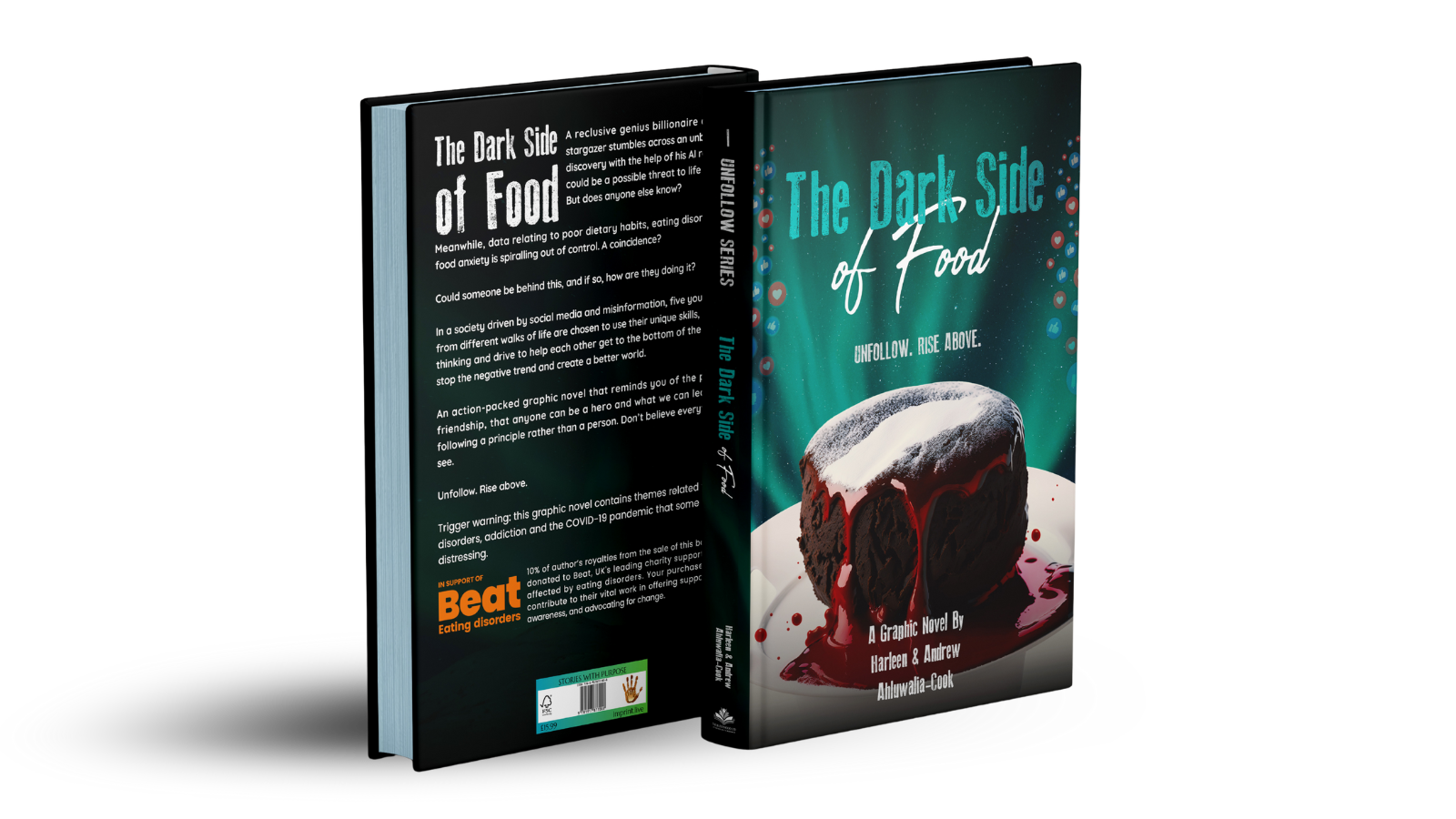 The front and back cover of The Dark Side of Food Book