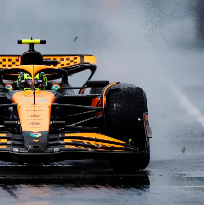 Lando in F1 car
