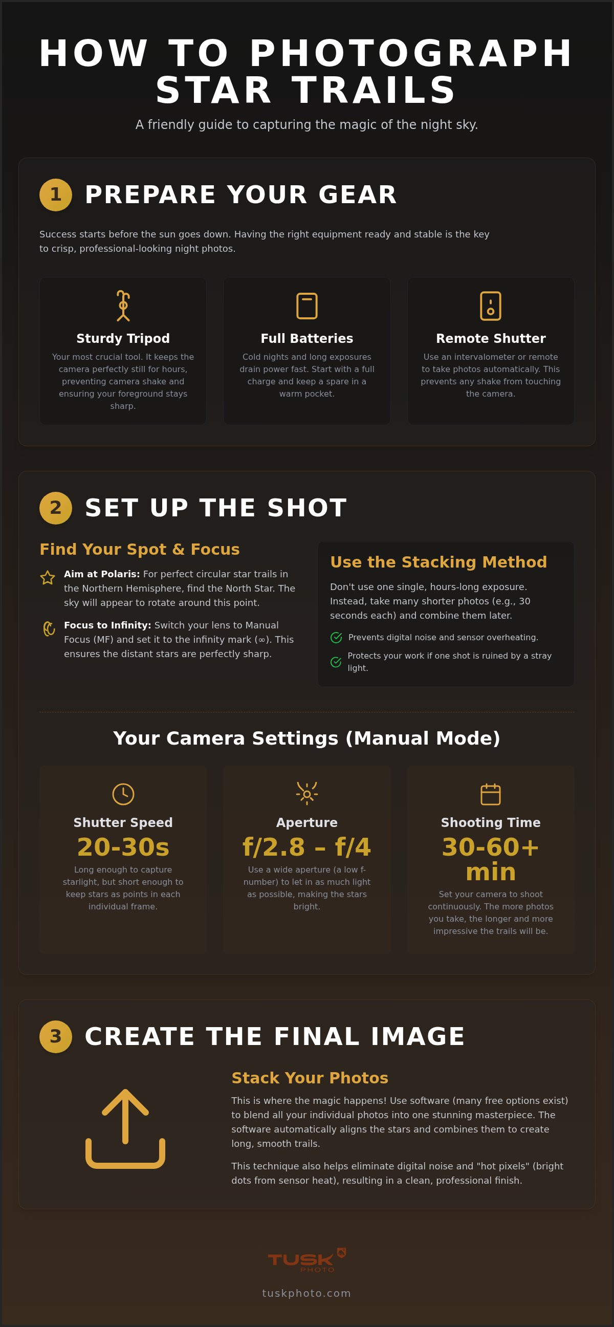 How to photograph a star trail