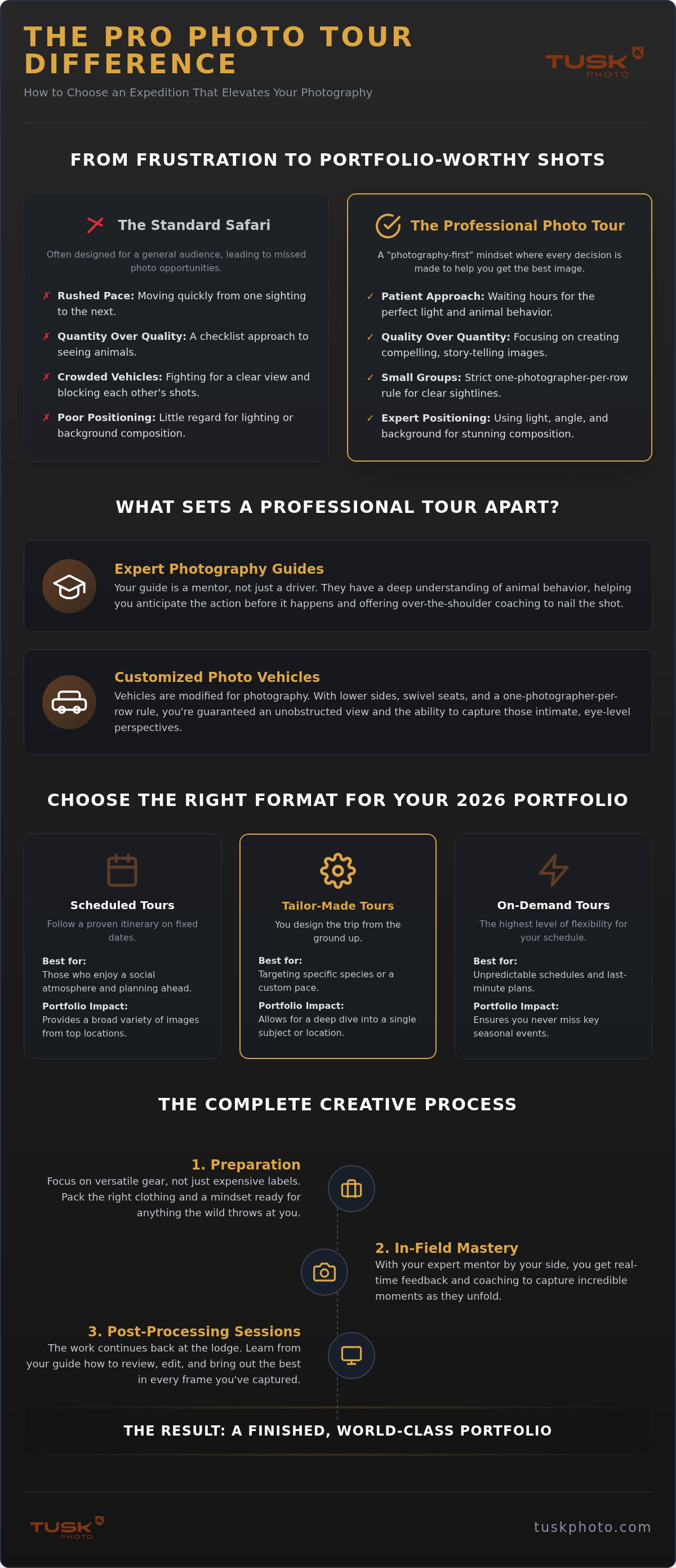 Professional wildlife photography tours