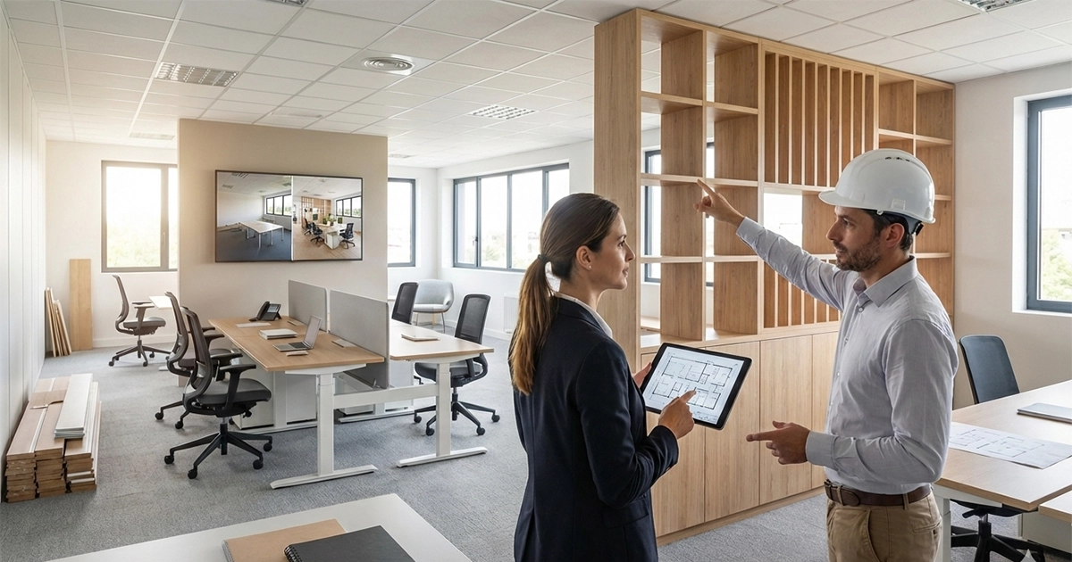 Étapes aménagement entreprise