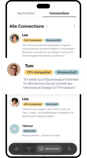 SCINECT. AI App Mockup Filter systemn