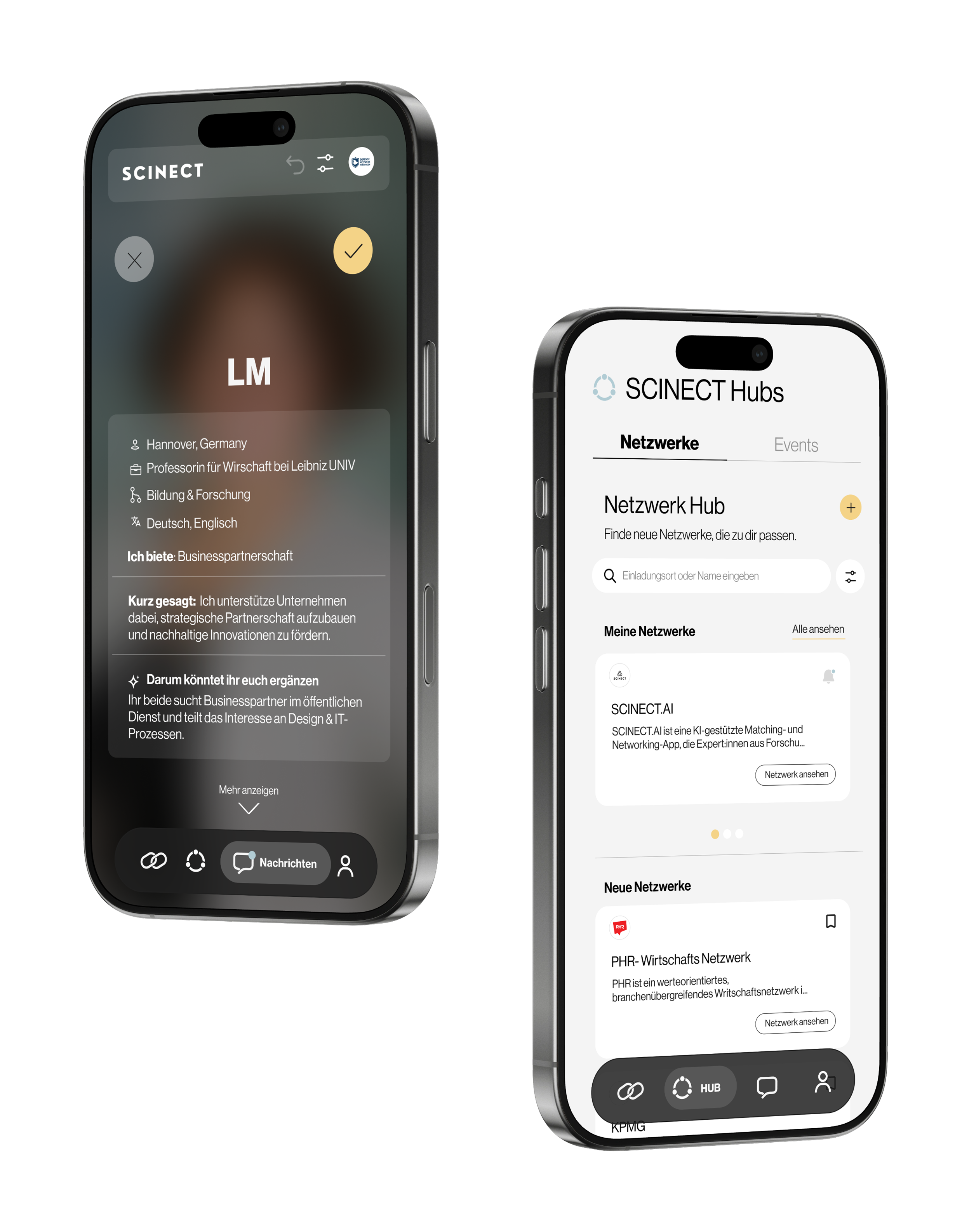 SCINECT. AI App Mockup New Connection