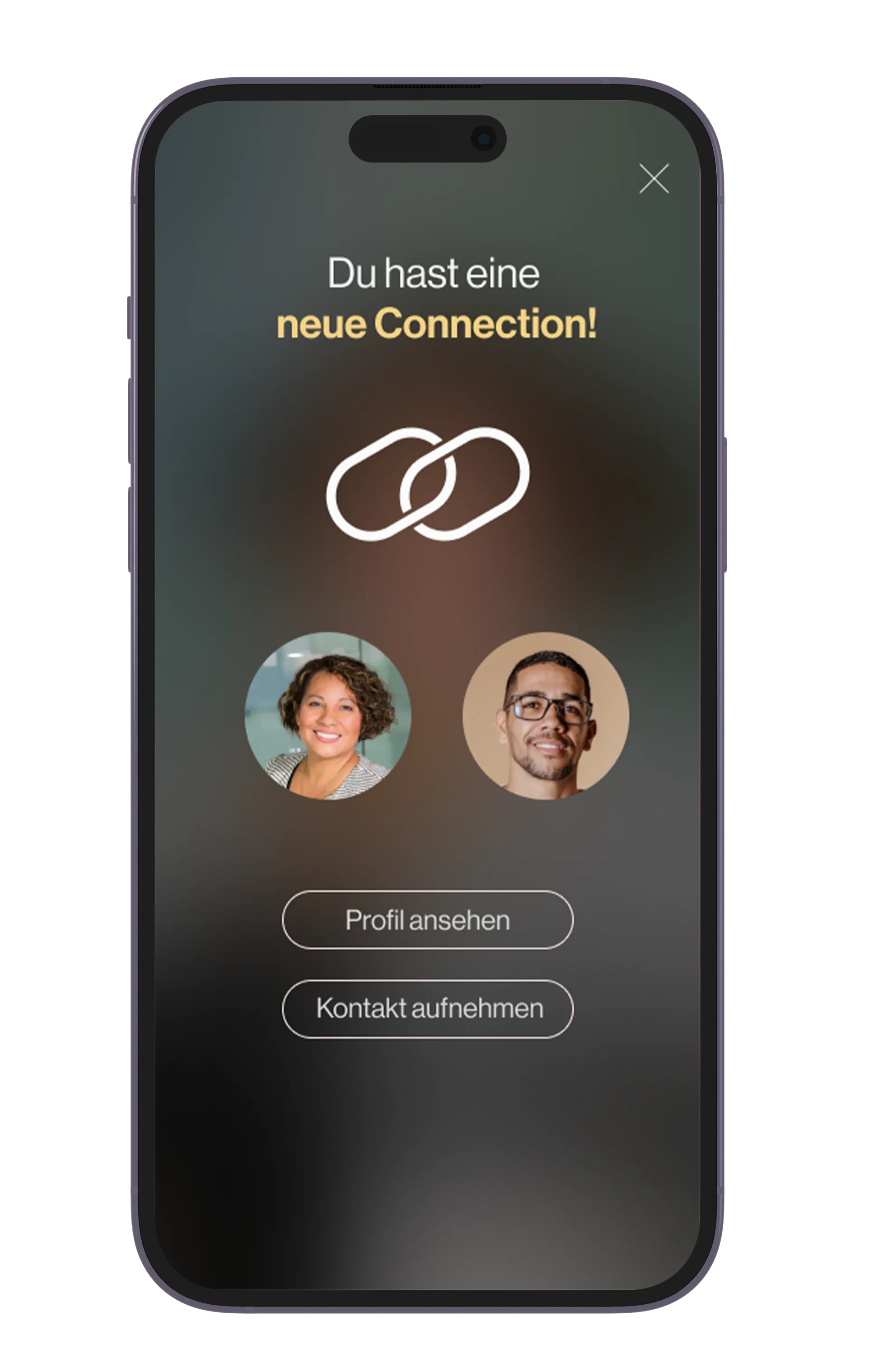 SCINECT. AI App Mockup New COnnection