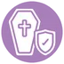 Sarg plus kleines Schild Icon