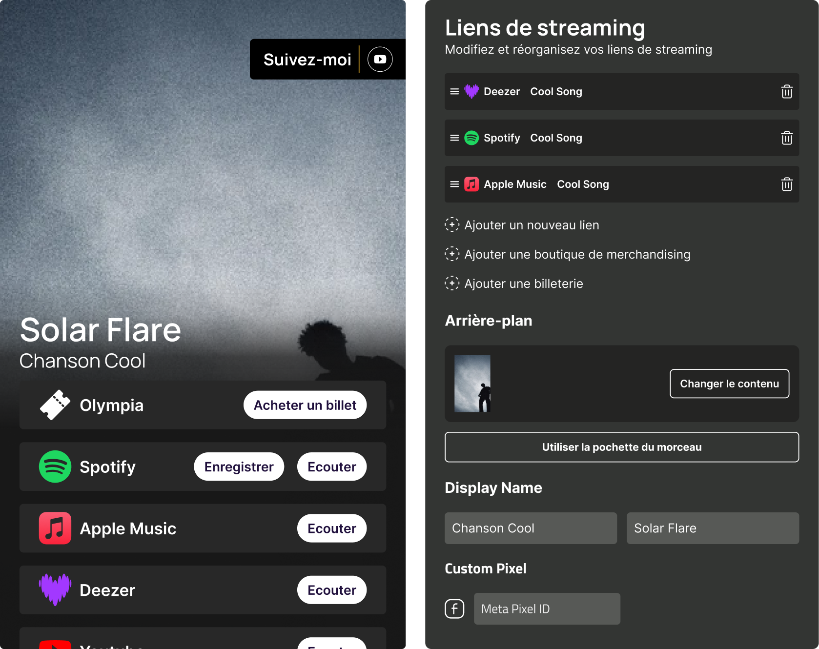 Personnalise ta landing page