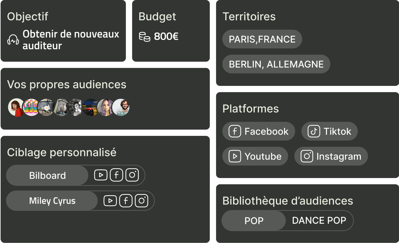 Options de ciblage avancées