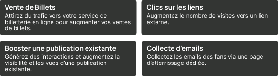 Objectifs événementiels