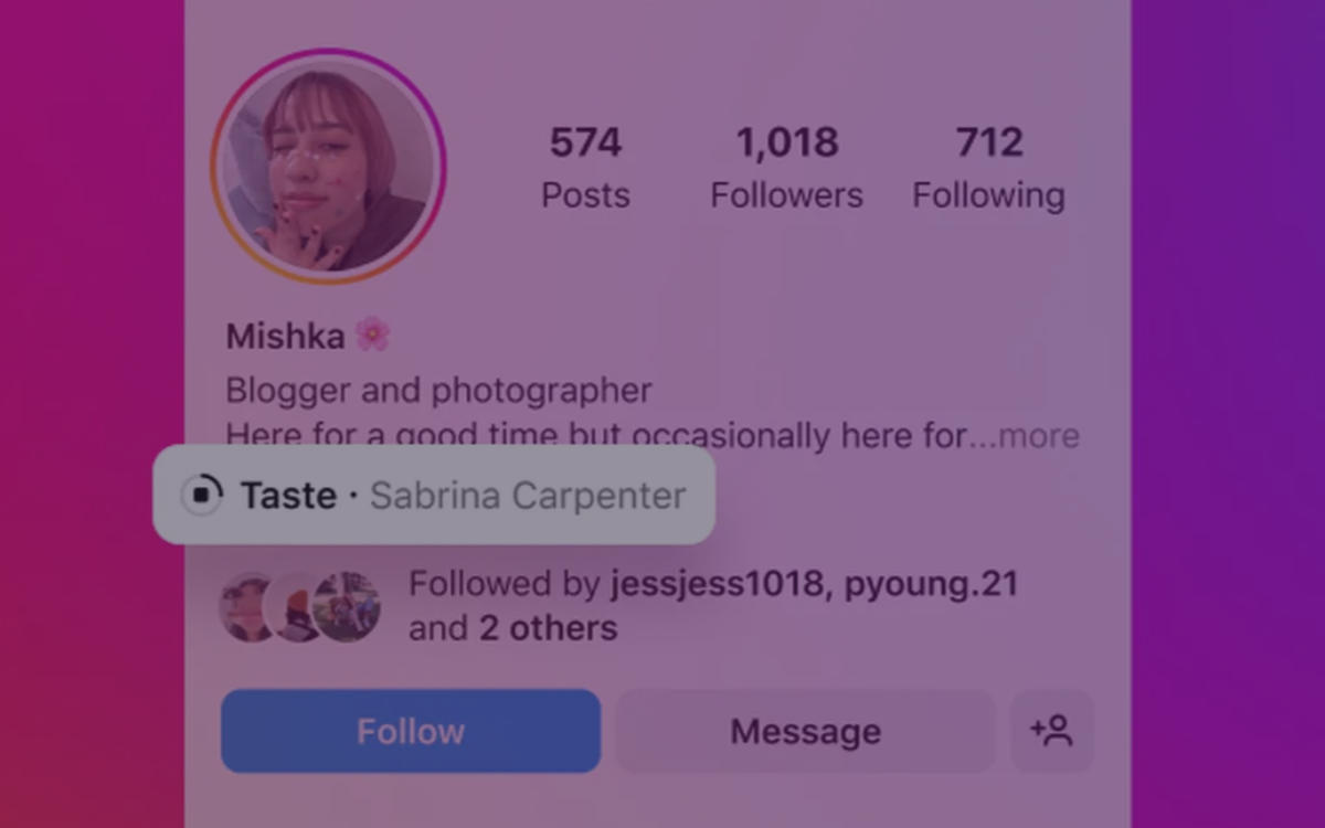 Instagram feature add music profile