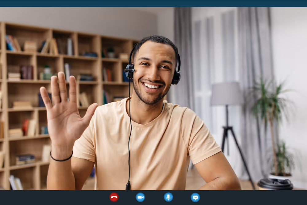 man waving - Hiring Remote Employees in Other Countries