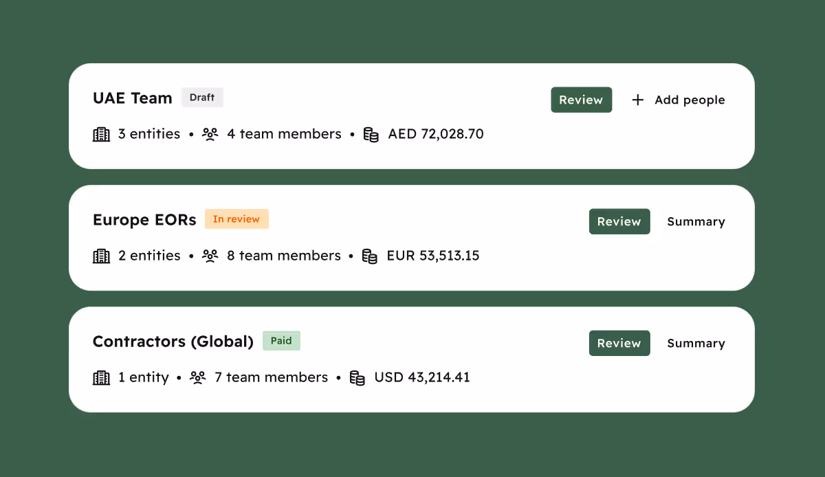 Flexible multi payrun for payroll