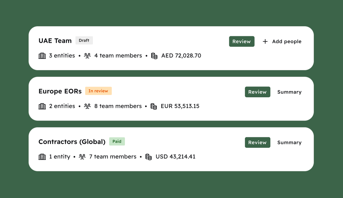 Flexible multi payrun for payroll