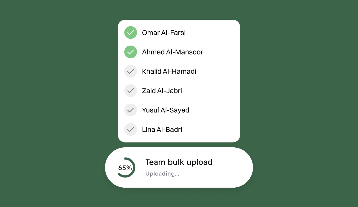 Bulk team onboarding HRIS
