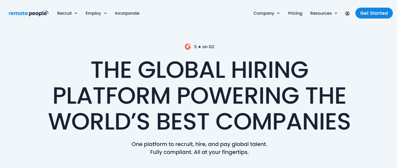 remote people - Best Employer of Record Companies