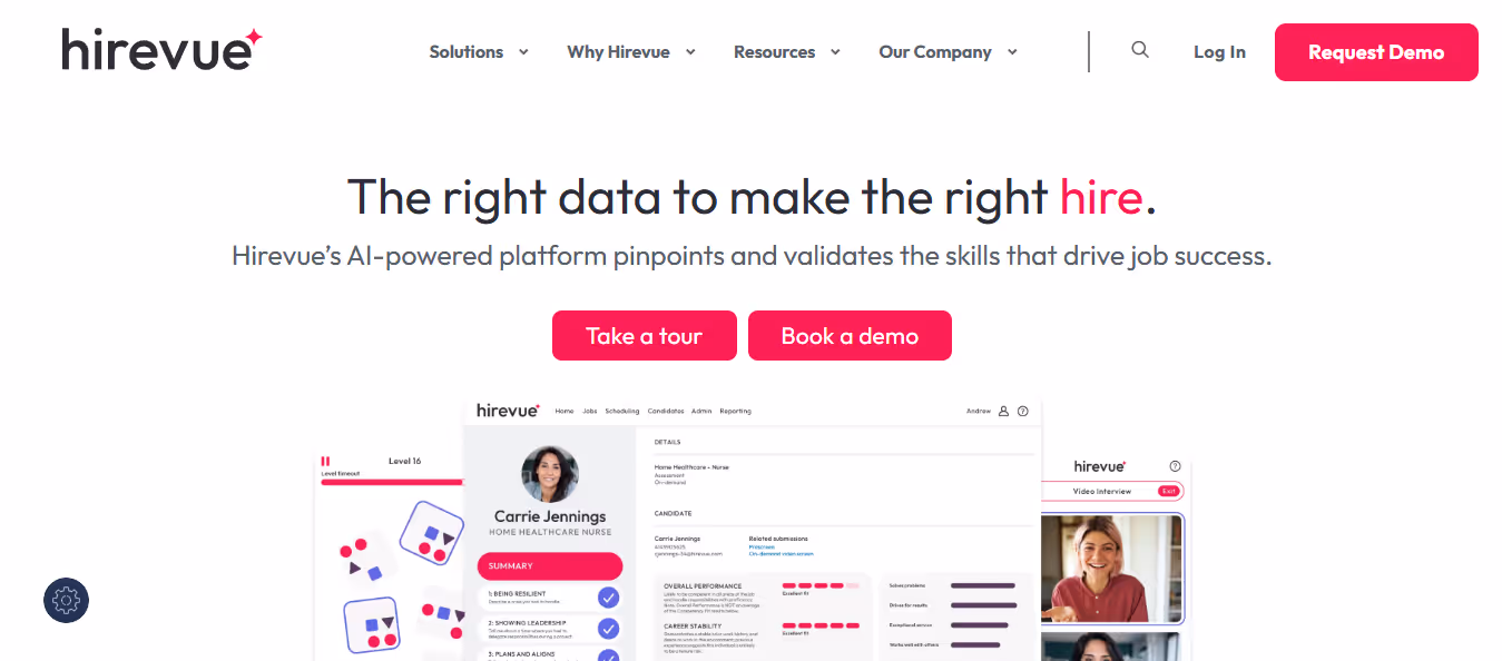 hirevue - AI Tools for HR